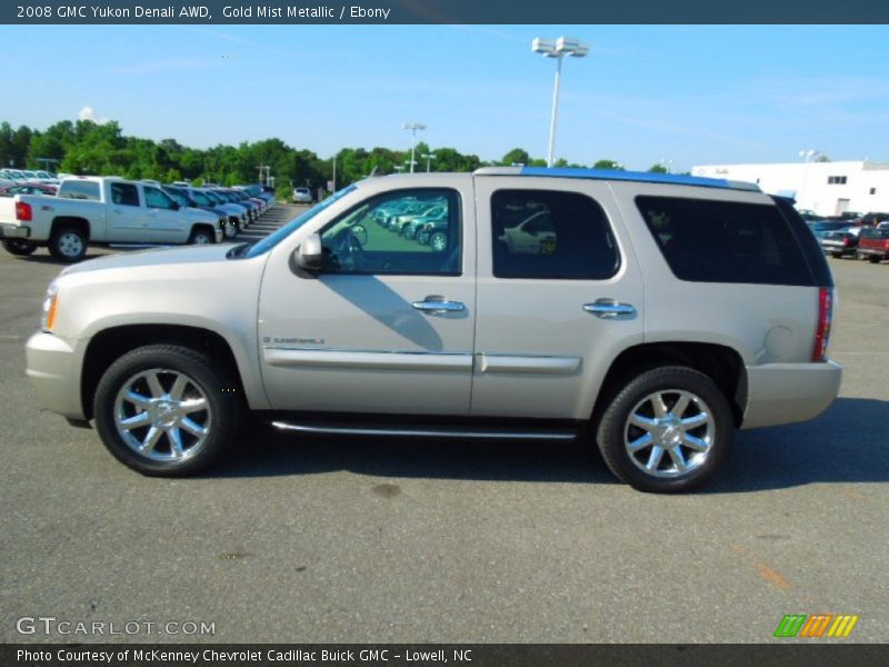 Gold Mist Metallic / Ebony 2008 GMC Yukon Denali AWD