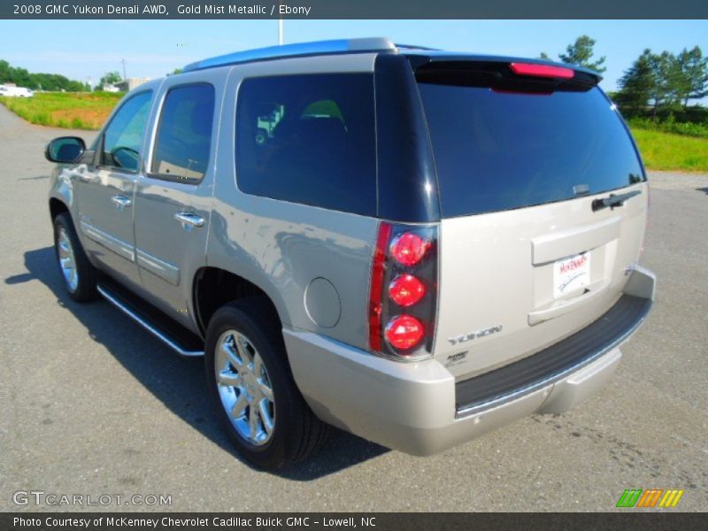 Gold Mist Metallic / Ebony 2008 GMC Yukon Denali AWD