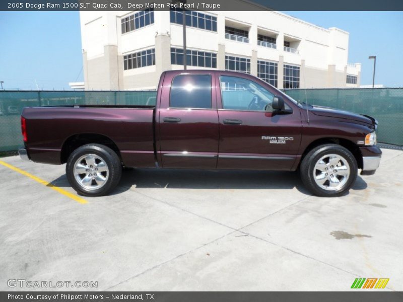 Deep Molten Red Pearl / Taupe 2005 Dodge Ram 1500 SLT Quad Cab