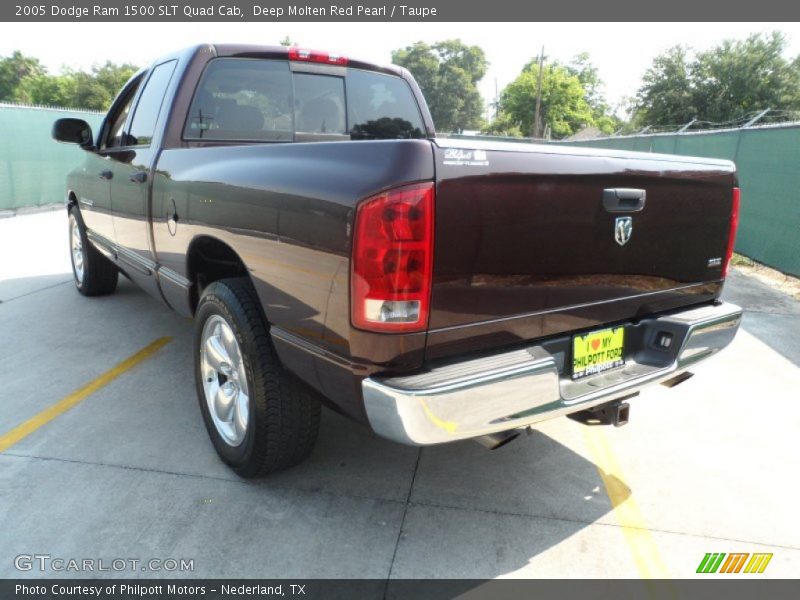 Deep Molten Red Pearl / Taupe 2005 Dodge Ram 1500 SLT Quad Cab