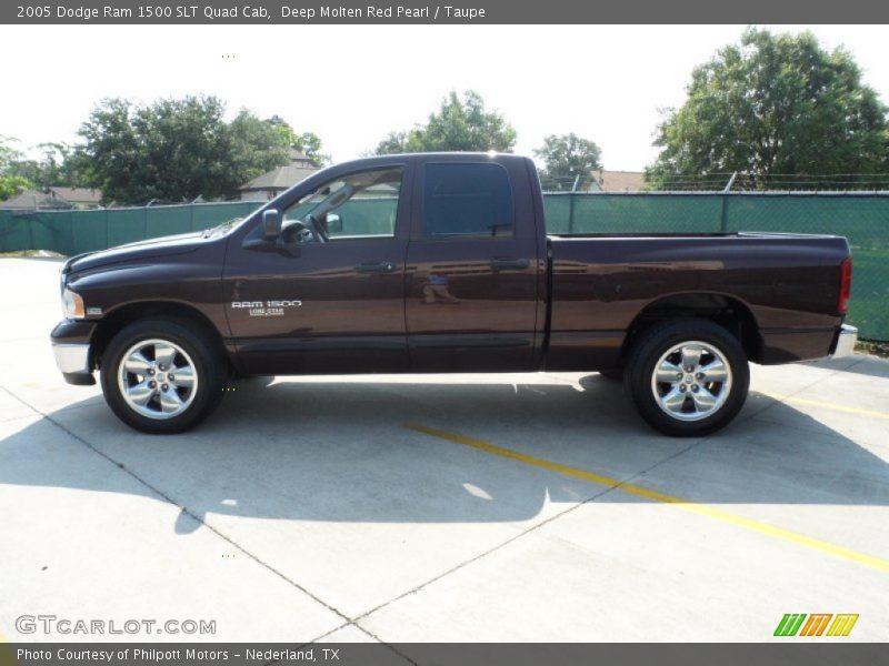 Deep Molten Red Pearl / Taupe 2005 Dodge Ram 1500 SLT Quad Cab