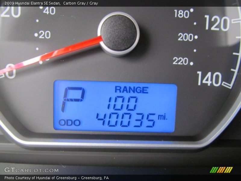 Carbon Gray / Gray 2009 Hyundai Elantra SE Sedan