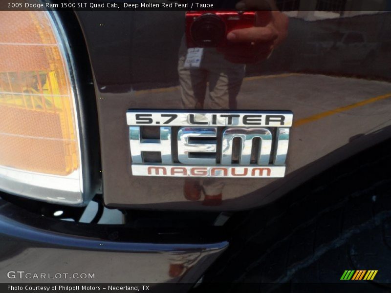 Deep Molten Red Pearl / Taupe 2005 Dodge Ram 1500 SLT Quad Cab