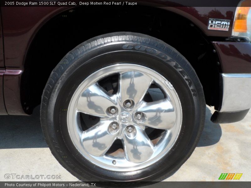 Deep Molten Red Pearl / Taupe 2005 Dodge Ram 1500 SLT Quad Cab