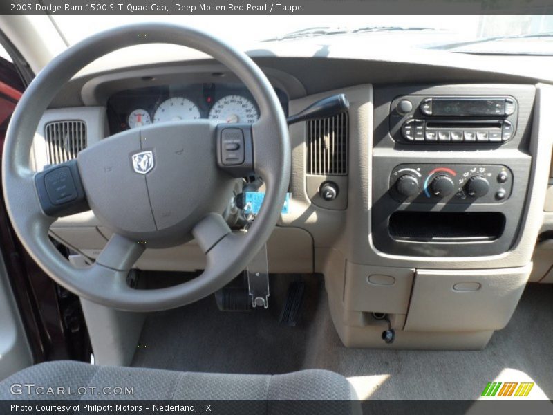 Deep Molten Red Pearl / Taupe 2005 Dodge Ram 1500 SLT Quad Cab