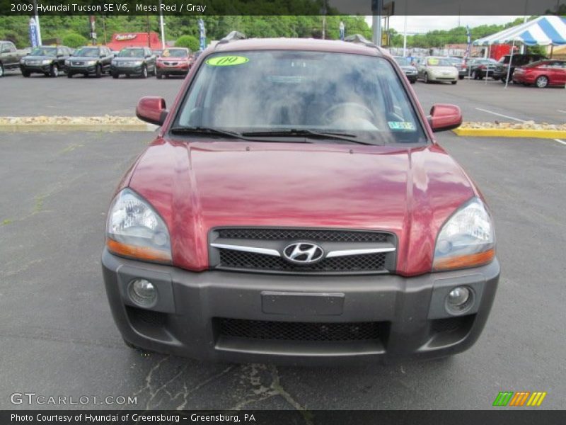 Mesa Red / Gray 2009 Hyundai Tucson SE V6