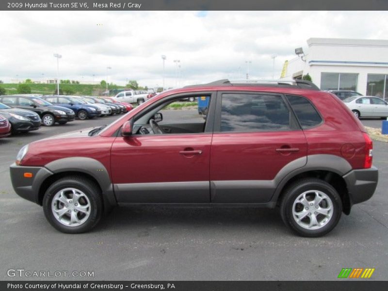 Mesa Red / Gray 2009 Hyundai Tucson SE V6