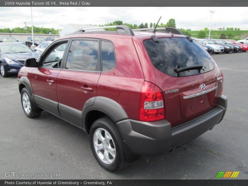 Mesa Red / Gray 2009 Hyundai Tucson SE V6