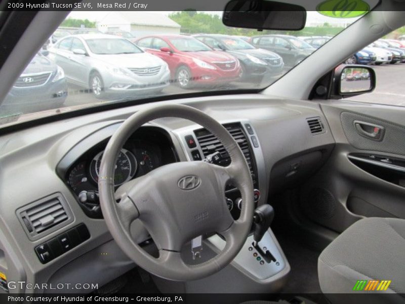 Mesa Red / Gray 2009 Hyundai Tucson SE V6