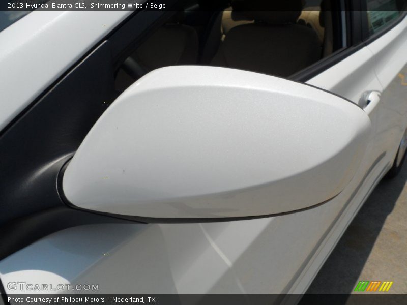 Shimmering White / Beige 2013 Hyundai Elantra GLS