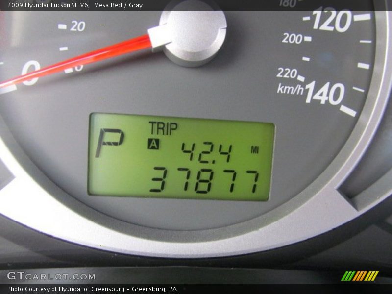 Mesa Red / Gray 2009 Hyundai Tucson SE V6