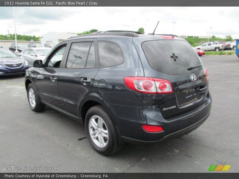 Pacific Blue Pearl / Gray 2012 Hyundai Santa Fe GLS