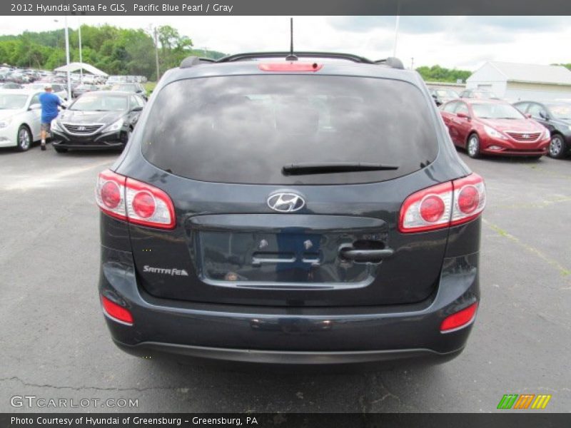 Pacific Blue Pearl / Gray 2012 Hyundai Santa Fe GLS