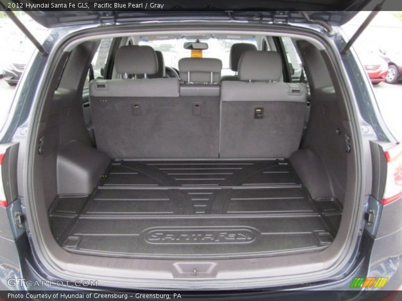 Pacific Blue Pearl / Gray 2012 Hyundai Santa Fe GLS