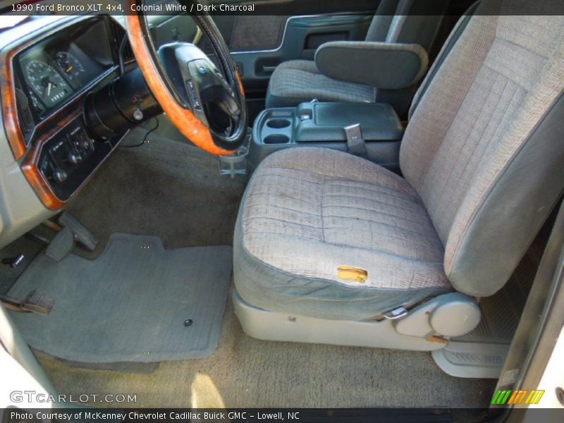 Colonial White / Dark Charcoal 1990 Ford Bronco XLT 4x4