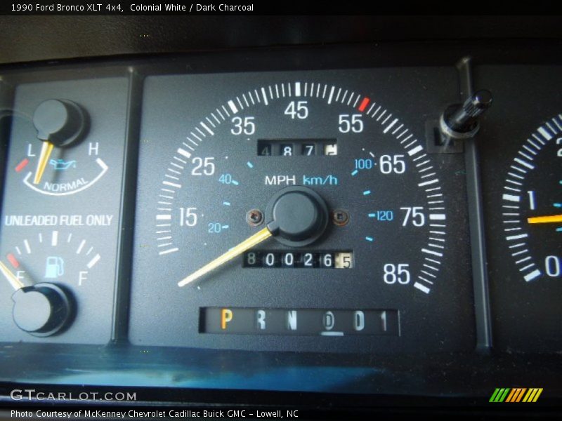 Colonial White / Dark Charcoal 1990 Ford Bronco XLT 4x4