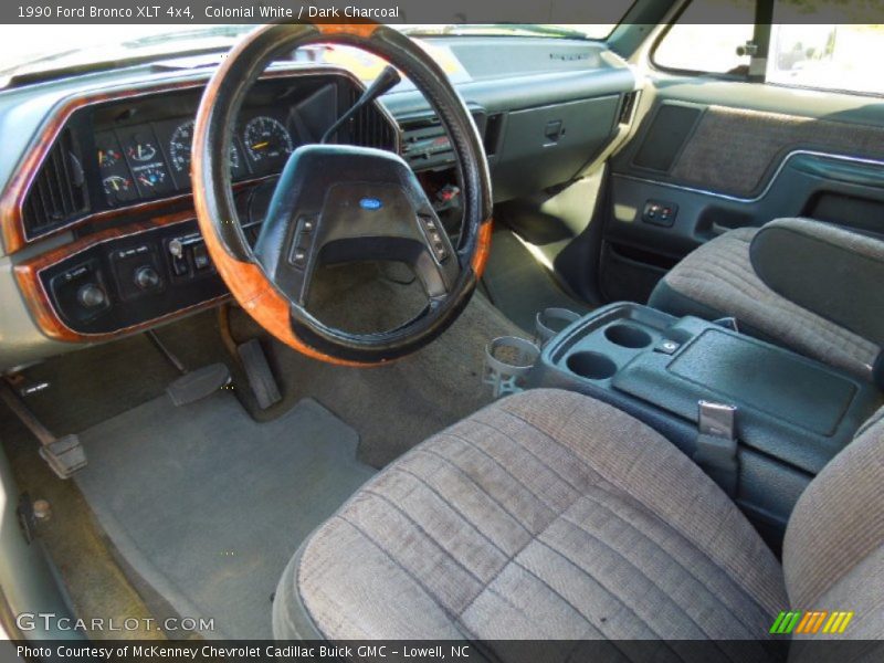 Colonial White / Dark Charcoal 1990 Ford Bronco XLT 4x4