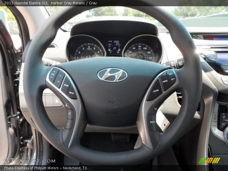 Harbor Gray Metallic / Gray 2013 Hyundai Elantra GLS