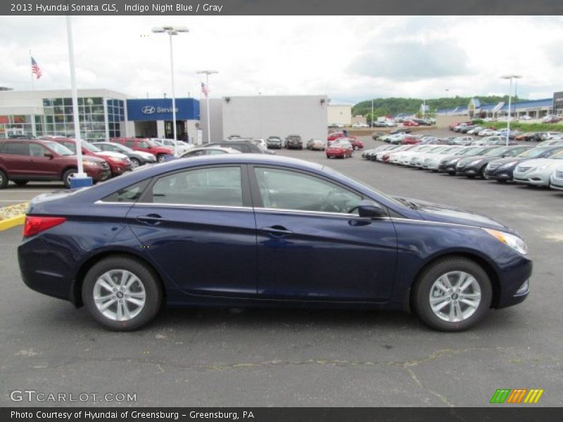 Indigo Night Blue / Gray 2013 Hyundai Sonata GLS