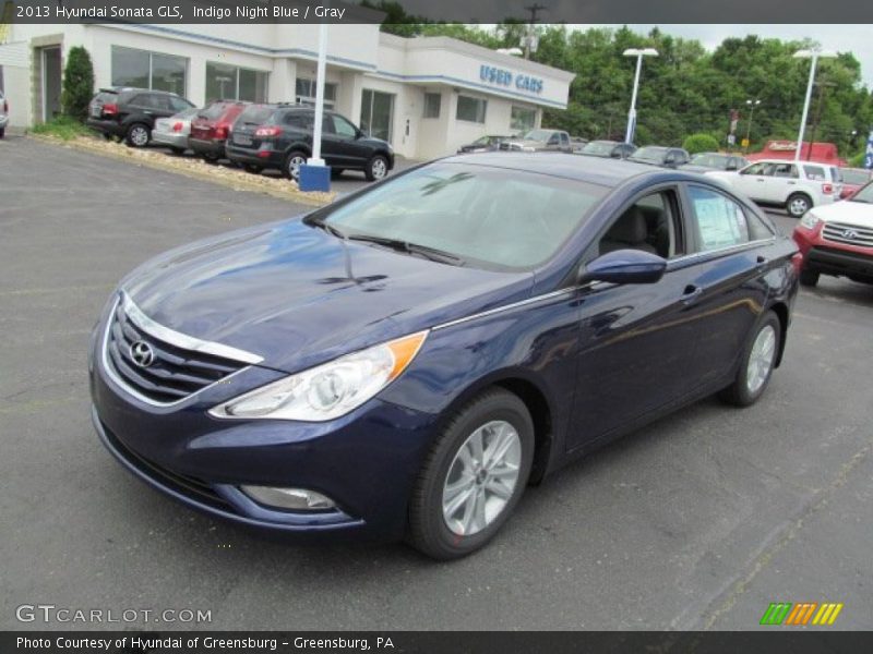 Indigo Night Blue / Gray 2013 Hyundai Sonata GLS