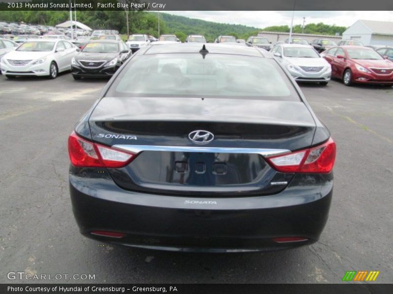 Pacific Blue Pearl / Gray 2013 Hyundai Sonata Limited