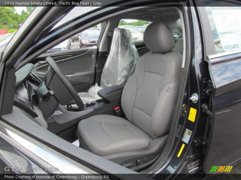 Pacific Blue Pearl / Gray 2013 Hyundai Sonata Limited
