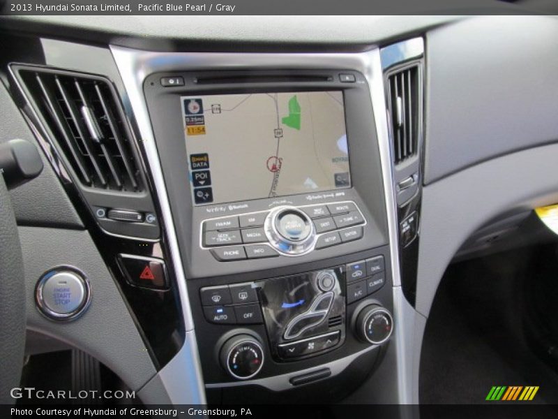 Pacific Blue Pearl / Gray 2013 Hyundai Sonata Limited