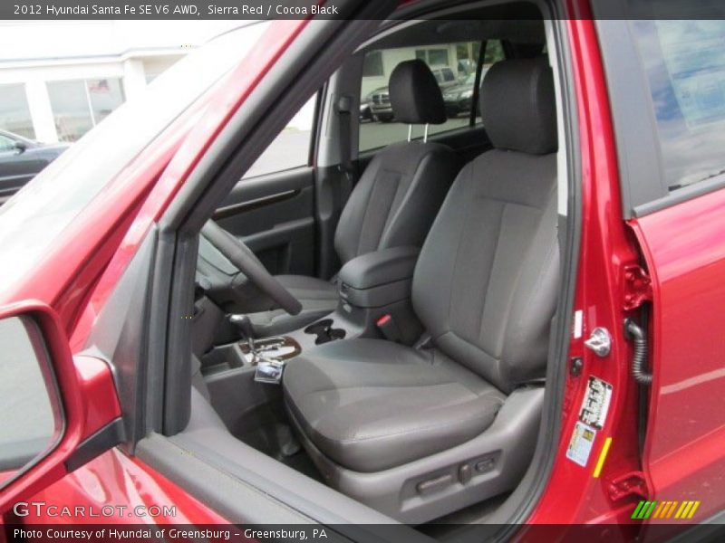 Sierra Red / Cocoa Black 2012 Hyundai Santa Fe SE V6 AWD