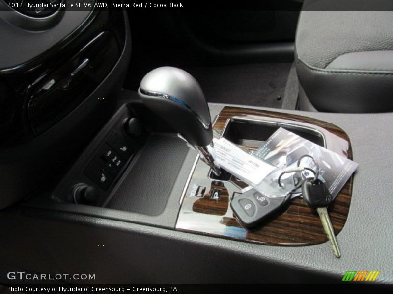 Sierra Red / Cocoa Black 2012 Hyundai Santa Fe SE V6 AWD