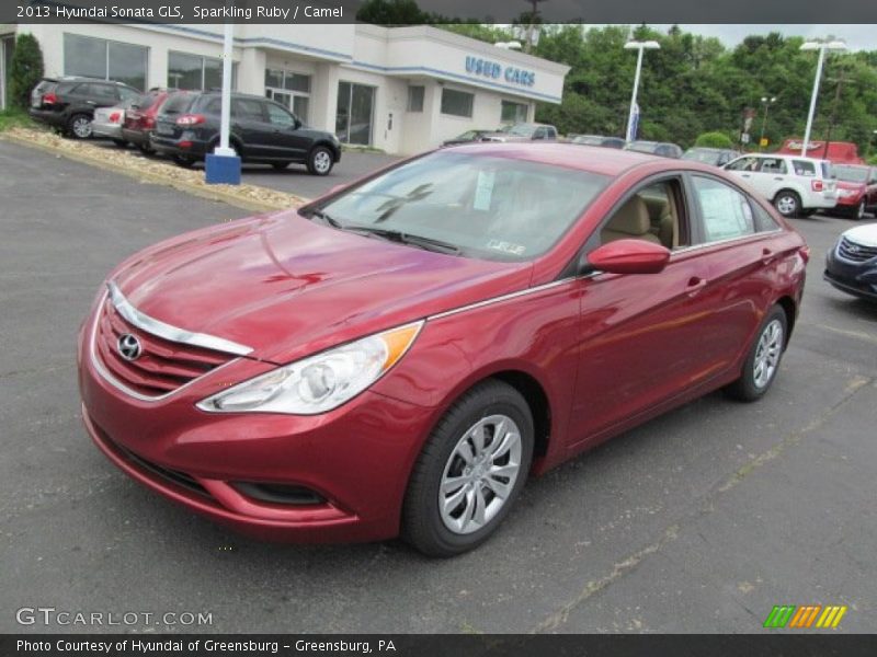 Sparkling Ruby / Camel 2013 Hyundai Sonata GLS
