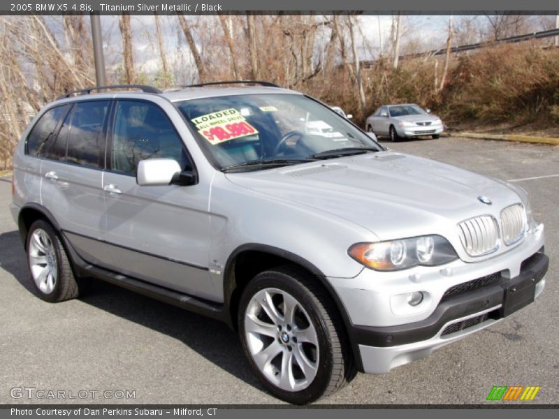 Titanium Silver Metallic / Black 2005 BMW X5 4.8is