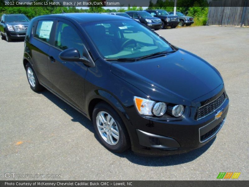Black / Jet Black/Dark Titanium 2012 Chevrolet Sonic LS Hatch