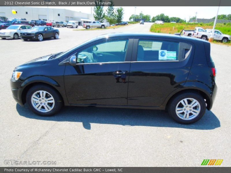 Black / Jet Black/Dark Titanium 2012 Chevrolet Sonic LS Hatch