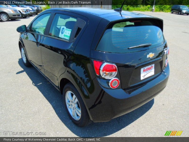 Black / Jet Black/Dark Titanium 2012 Chevrolet Sonic LS Hatch
