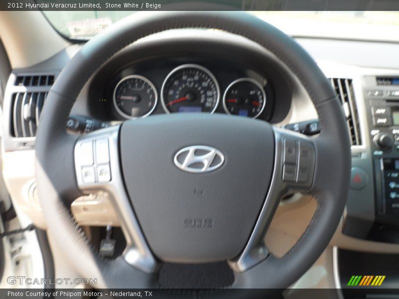 Stone White / Beige 2012 Hyundai Veracruz Limited