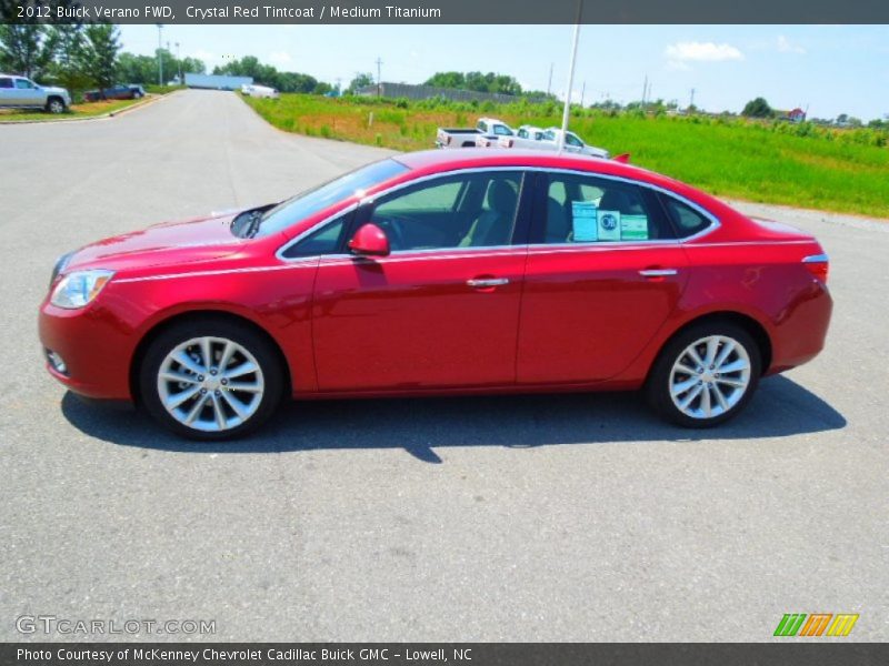 Crystal Red Tintcoat / Medium Titanium 2012 Buick Verano FWD