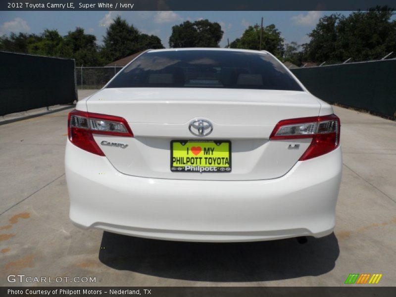 Super White / Ivory 2012 Toyota Camry LE