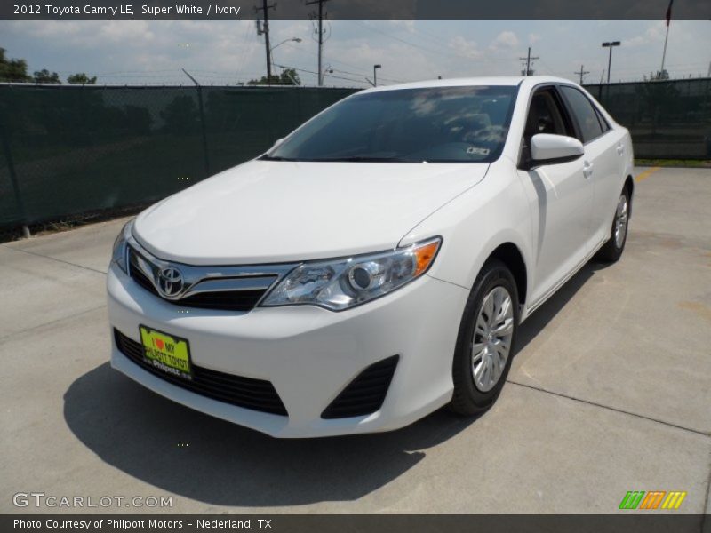 Super White / Ivory 2012 Toyota Camry LE
