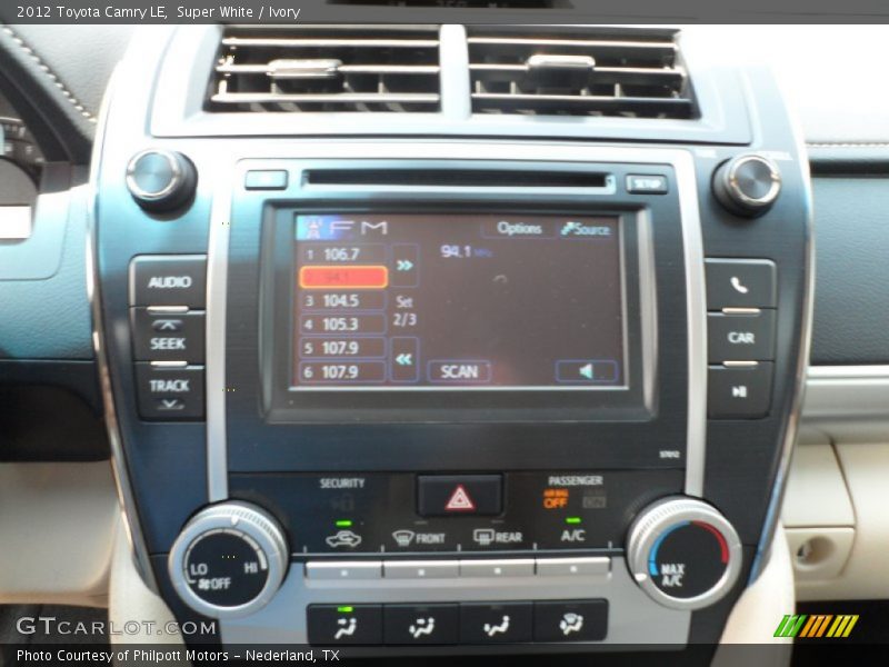 Super White / Ivory 2012 Toyota Camry LE