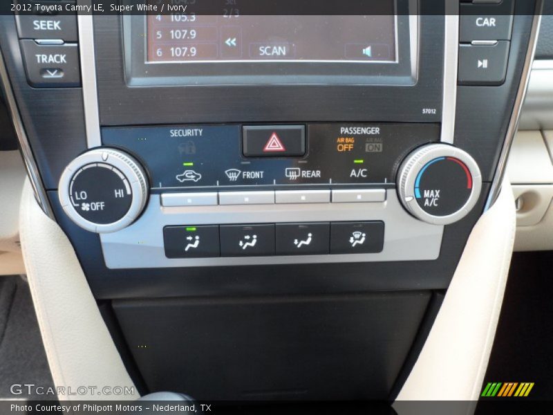Super White / Ivory 2012 Toyota Camry LE