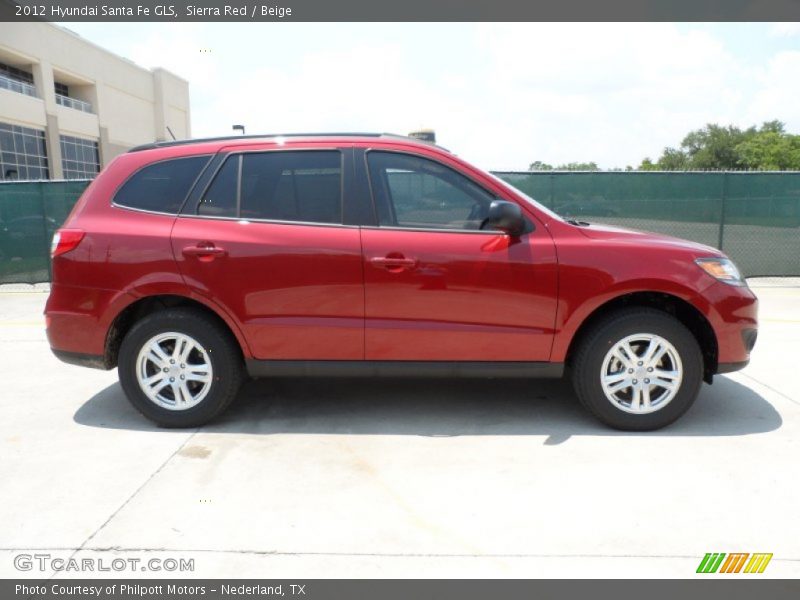 Sierra Red / Beige 2012 Hyundai Santa Fe GLS