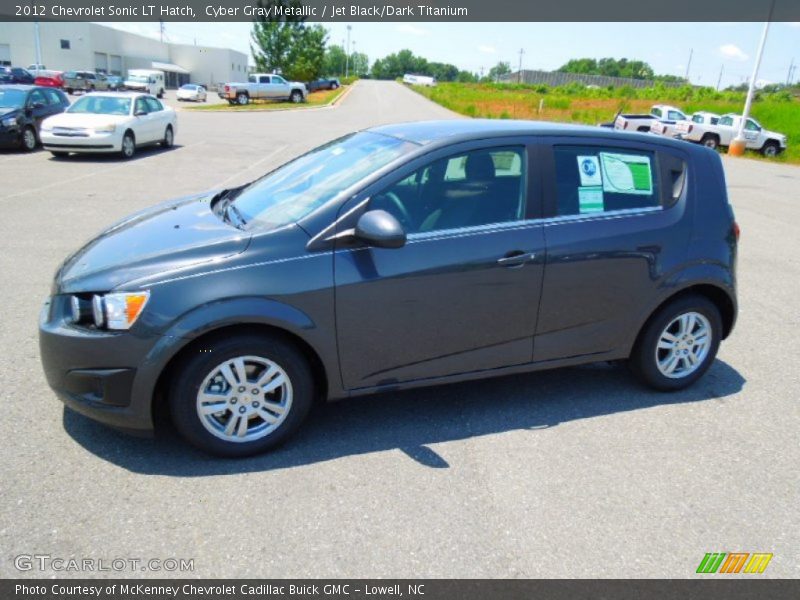 Cyber Gray Metallic / Jet Black/Dark Titanium 2012 Chevrolet Sonic LT Hatch