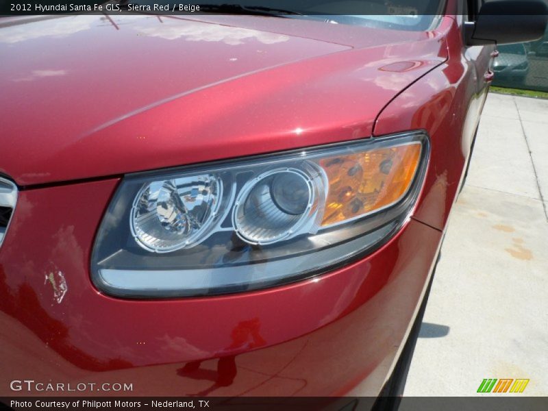 Sierra Red / Beige 2012 Hyundai Santa Fe GLS