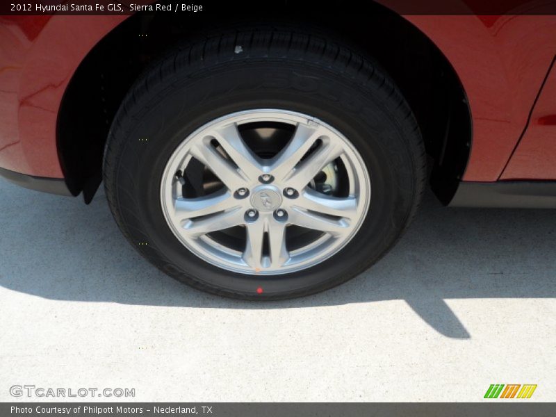 Sierra Red / Beige 2012 Hyundai Santa Fe GLS
