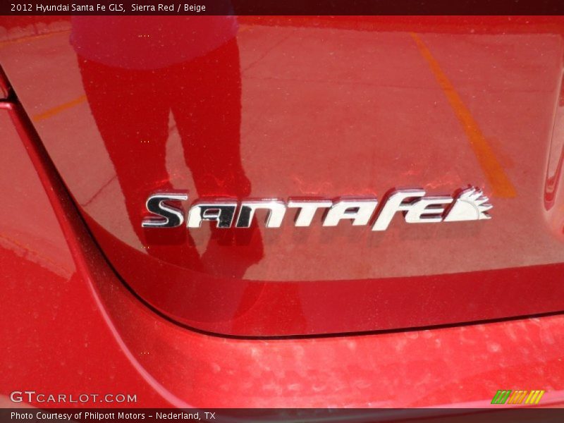 Sierra Red / Beige 2012 Hyundai Santa Fe GLS