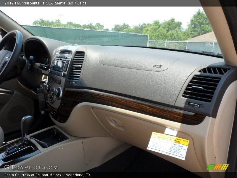 Sierra Red / Beige 2012 Hyundai Santa Fe GLS