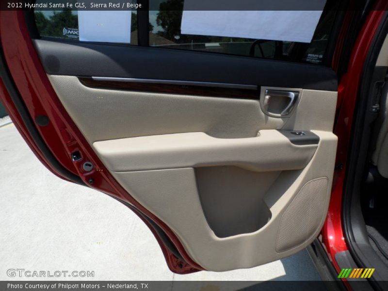 Sierra Red / Beige 2012 Hyundai Santa Fe GLS