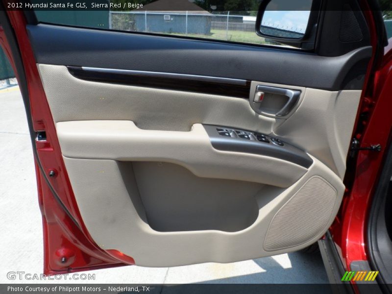 Sierra Red / Beige 2012 Hyundai Santa Fe GLS