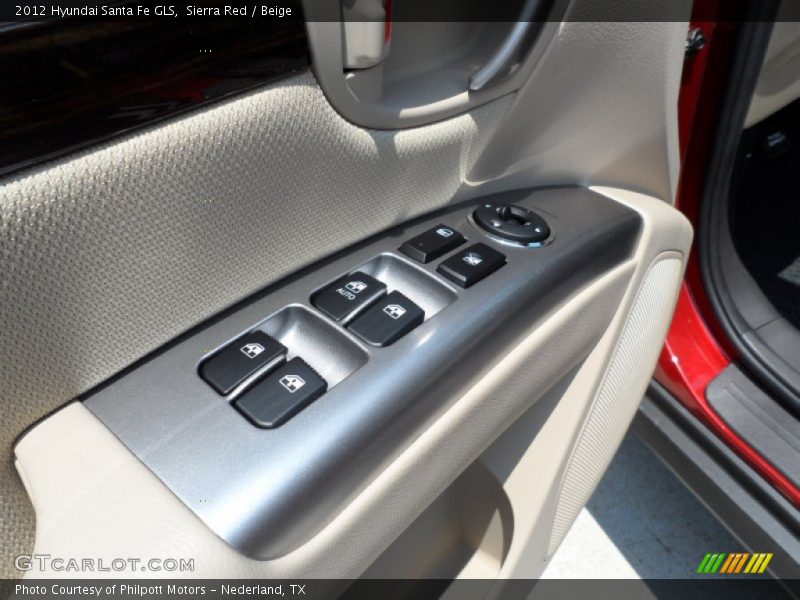 Sierra Red / Beige 2012 Hyundai Santa Fe GLS