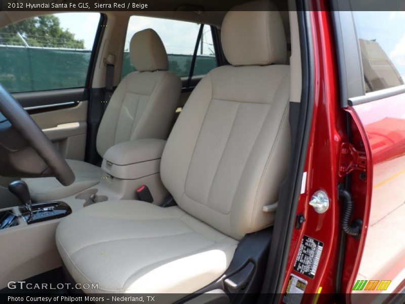 Sierra Red / Beige 2012 Hyundai Santa Fe GLS